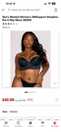 Longline Push up bra-Black
