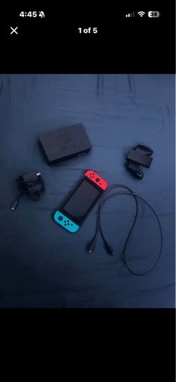 Nintendo switch with accessories