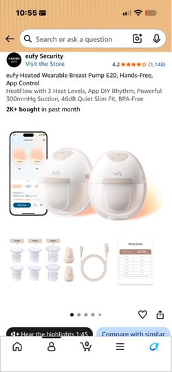 Eufy E20 Wearable Breast Pump Set