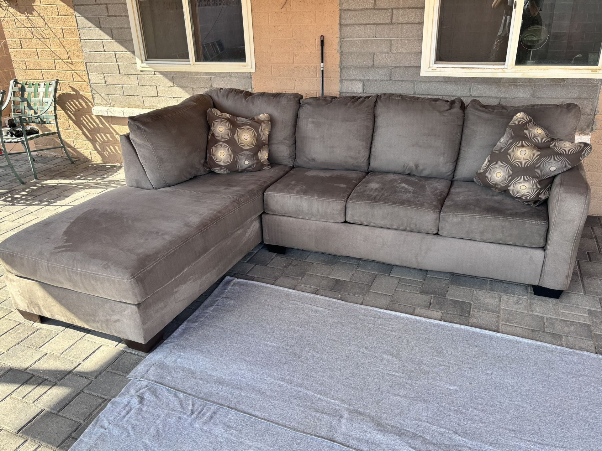 Faux Suede Sectional