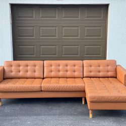 Sectional Couch/Sofa - Leather - Camel - Delivery Available 🚛