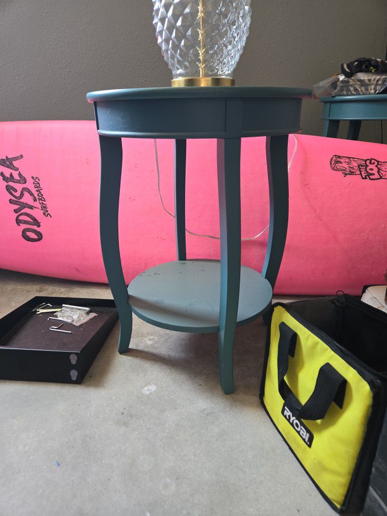 Teal end Table
