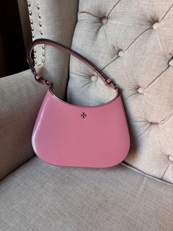 Tory Burch Emerson Patent Leather Shoulder Bag in Gold/Pink Used
