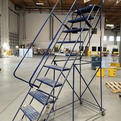 10 Step Steel Rolling Ladder