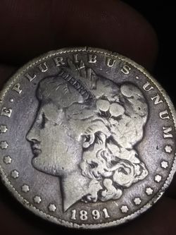 1891cc silver Morgan dollar