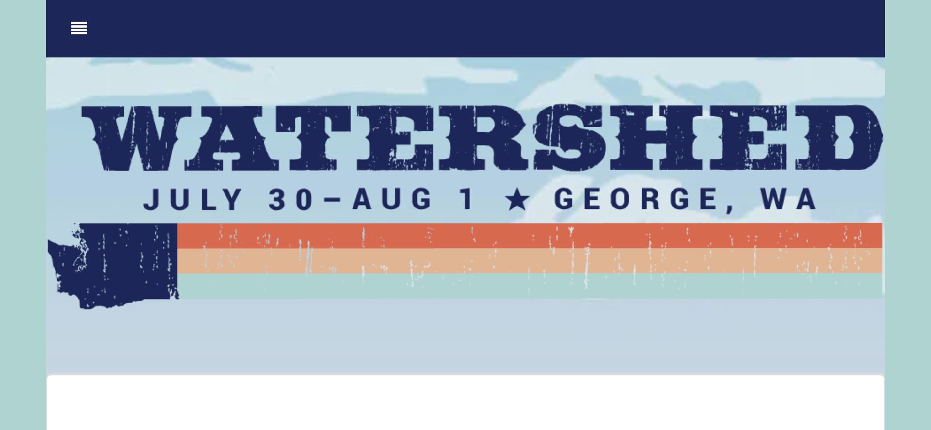 7/30-8/1 Watershed - 2 GA Tickets & 1 Terraced Camping 