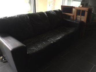 Large leather sofa, good condition