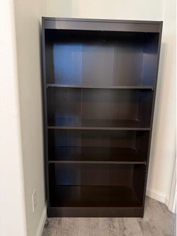 📚 Sturdy Espresso 4 Adjustable Shelf Bookshelf – $75 OBO
