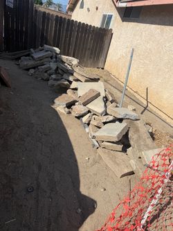 Broken concrete