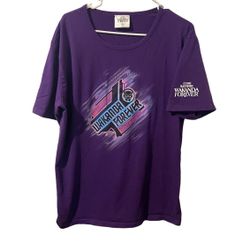 Black Panther Shirt Adult XL Purple Wakanda Forever Marvel Studios Graphic Tee