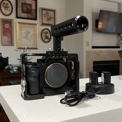 Sony A7Sii + Cage, 2 Batteries, and Charger