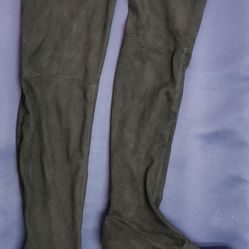 Size 7.5 black over-the-knee suede boots
