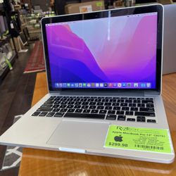 2015 Apple MacBook Pro i5 2.70GHz 8GB RAM 128GB SSD 13.3” Monterey  Webcam WiFi Bluetooth  HDMI