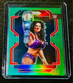 WWE Chyna Green Parallel Holo Prizm 2022