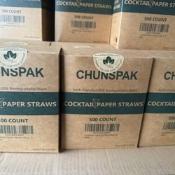 Bulk Paper Straws – 500 Count (Eco-Friendly Cocktail Straws) 🥤