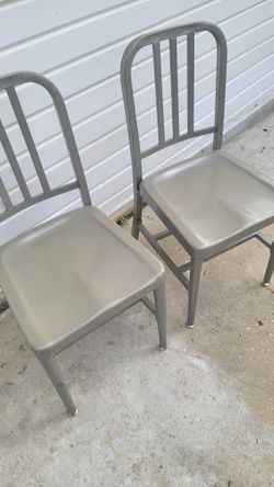 Set Of 2 Metal Table Chairs