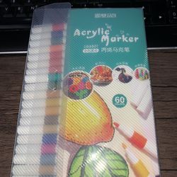 Great For Back To School! 60 Acrylic Markers! No Pumping, They’re Ready To Go!