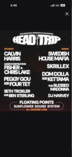 Head Trip (3) 2 day GA wristbands