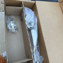 Kwik Set Brush Nickel Goose Neck Handle With Knob 