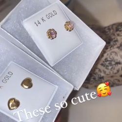 14k Real Gold Ear Rings 