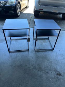 2 Black Side Tables