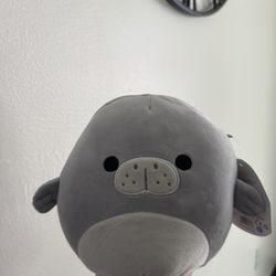 Squishmallows Matt the Manatee 7” Plush w/ Tag – Gray Sealife