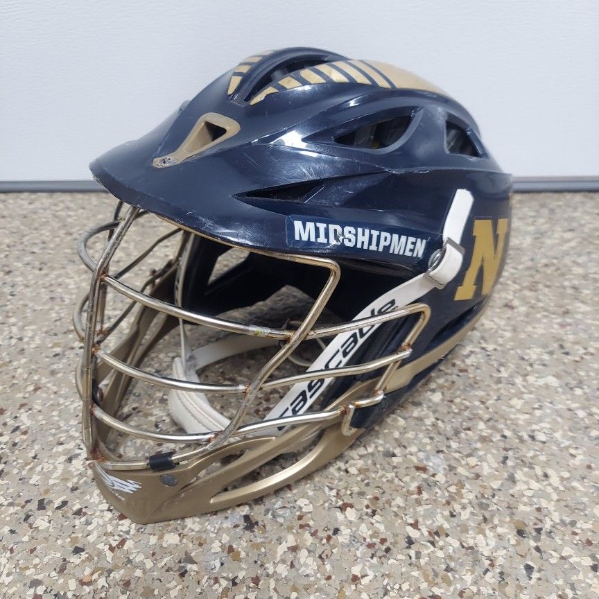 Naval Academy #34 Kirst Cascade RM Senior OSFM Adjustable 21.5" to 24" Lacrosse Helmet