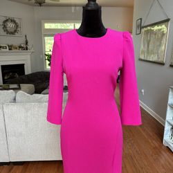 Badgley Mischka Hot Pink Dress