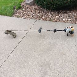 New carburetor tuned Ryobi 31cc large straight shaft Gas String Trimmer
$100 with trade-in or $135.
Echo gas-powered string trimmer with a straight sh