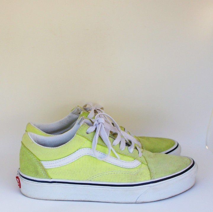 Vans Off The Wall Old Skool Lime Green Classic Sneakers