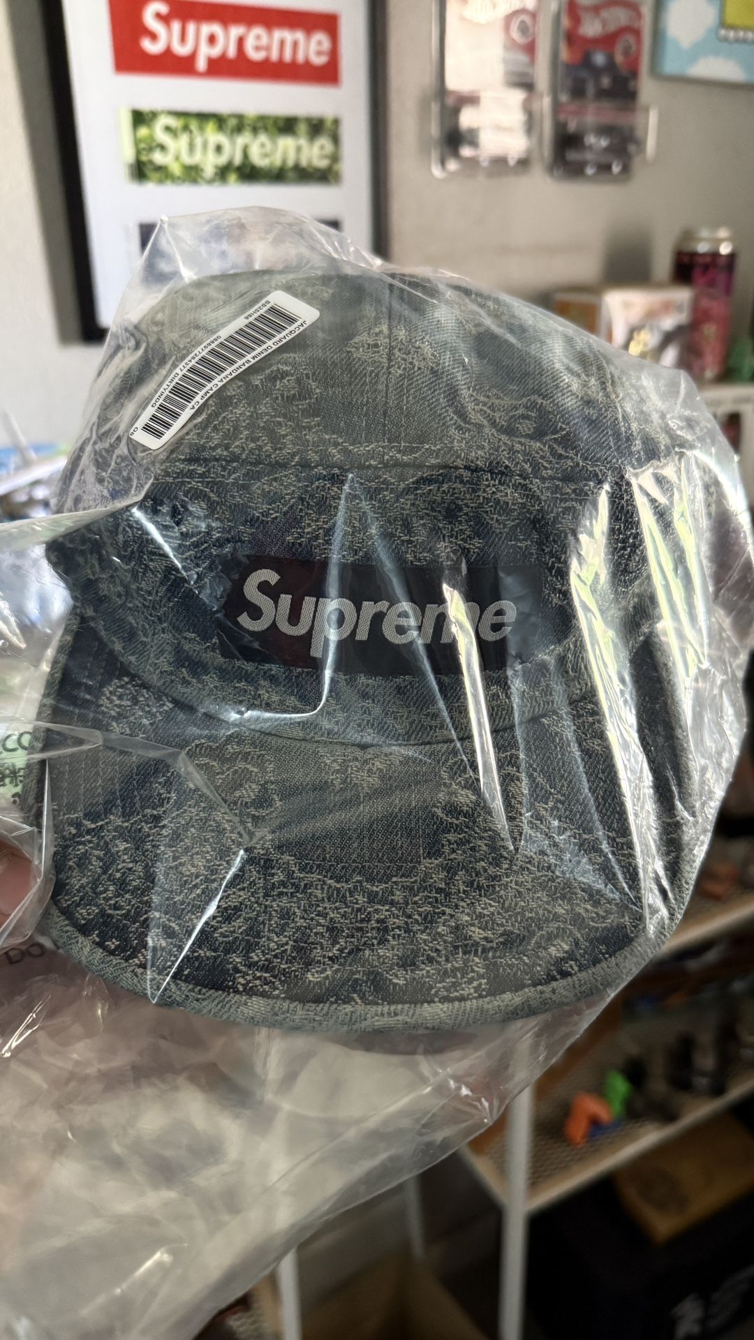 Supreme Bandana Denim Camp Cap