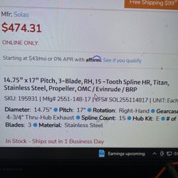 Stainless Steel Prop