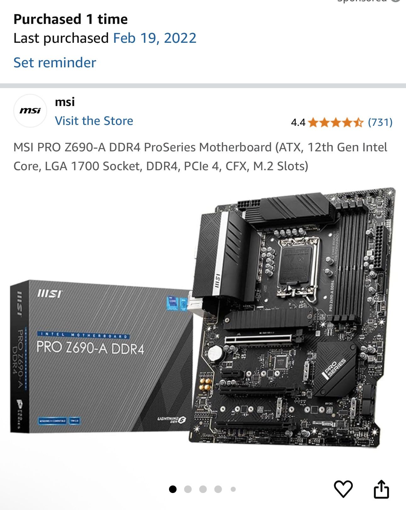 Msi Z690(non Wifi)Plus 32gigs Of DDR4 Ram