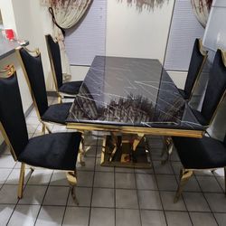 Marble Too Dining Table And 6 Chairs 