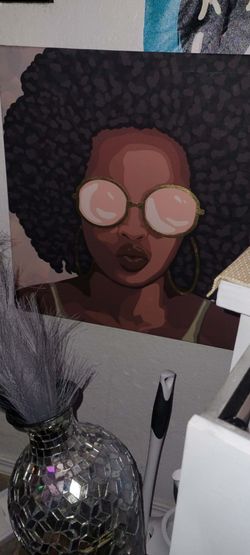 Afro Woman Wall Art Print
