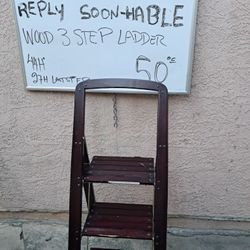 Wooden 3 Stepd Ladder