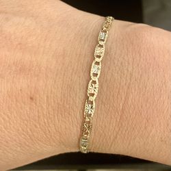 14k Tri-Color Gold/Rose/White Bracelet