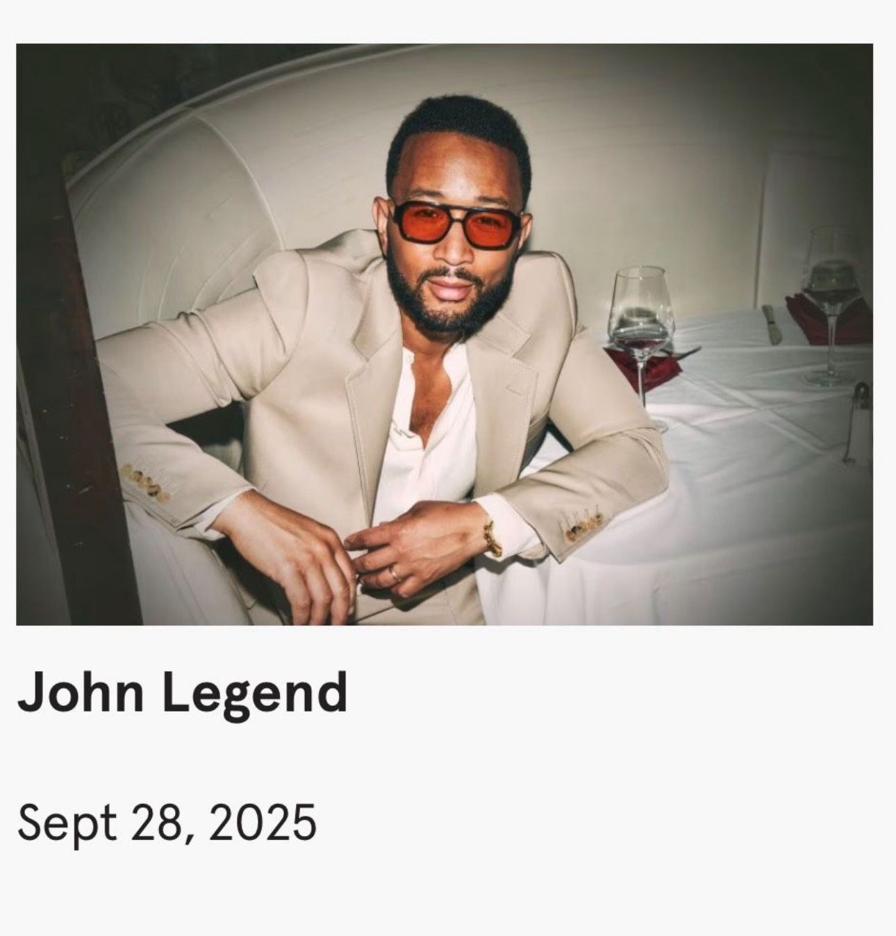 John legend Tonight 9/28