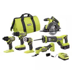 RYOBIRYB 18V ONE+ BR 6-TOOL COMBO KIT