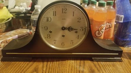 antique linden mantel clock