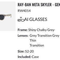 NEW - RAY-BAN META SKYLER - GEN 2