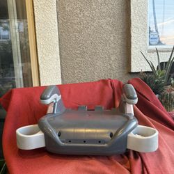 Gray Booster Seat With Cup holders 