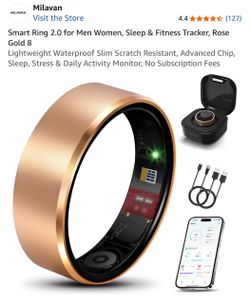 Milavan Smart Ring 2.0 Rose Gold Size 8