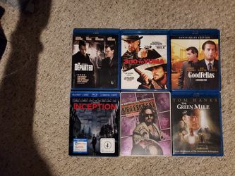 Classics Blu Ray Bundle: The Departed, 3:10 to Yuma, Goodfellas, Inception, Big Lebowski, Green Mile