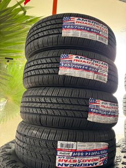 ✅📲185/70:14 vendo set de llantas nuevas América