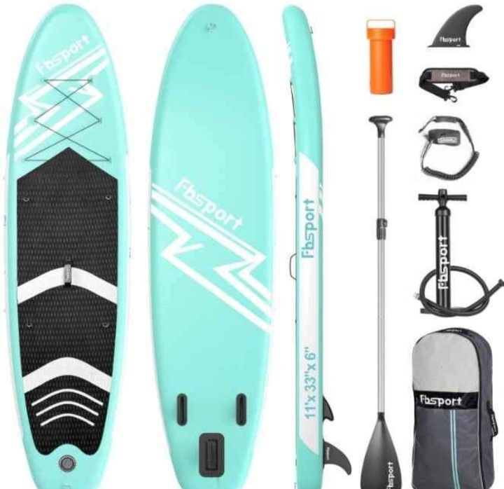 BRAND NEW PREMIUM INFLATABLE 2 PERSON SUP ROC PUMP LEASH Paddle Backpack BNIB Never Used