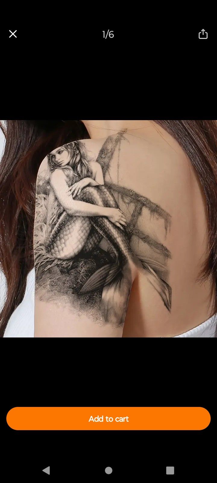 Mermaid Temporary Tattoo