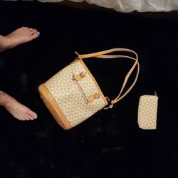Designer Purse With Matching Wallet