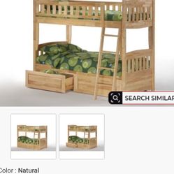 Night And Day Twin Over Twin Bunk Bed Solid Wood! 
