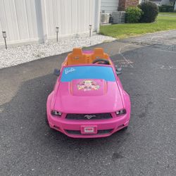 Barbie Ford Mustang Power Wheels 12v Electric Car